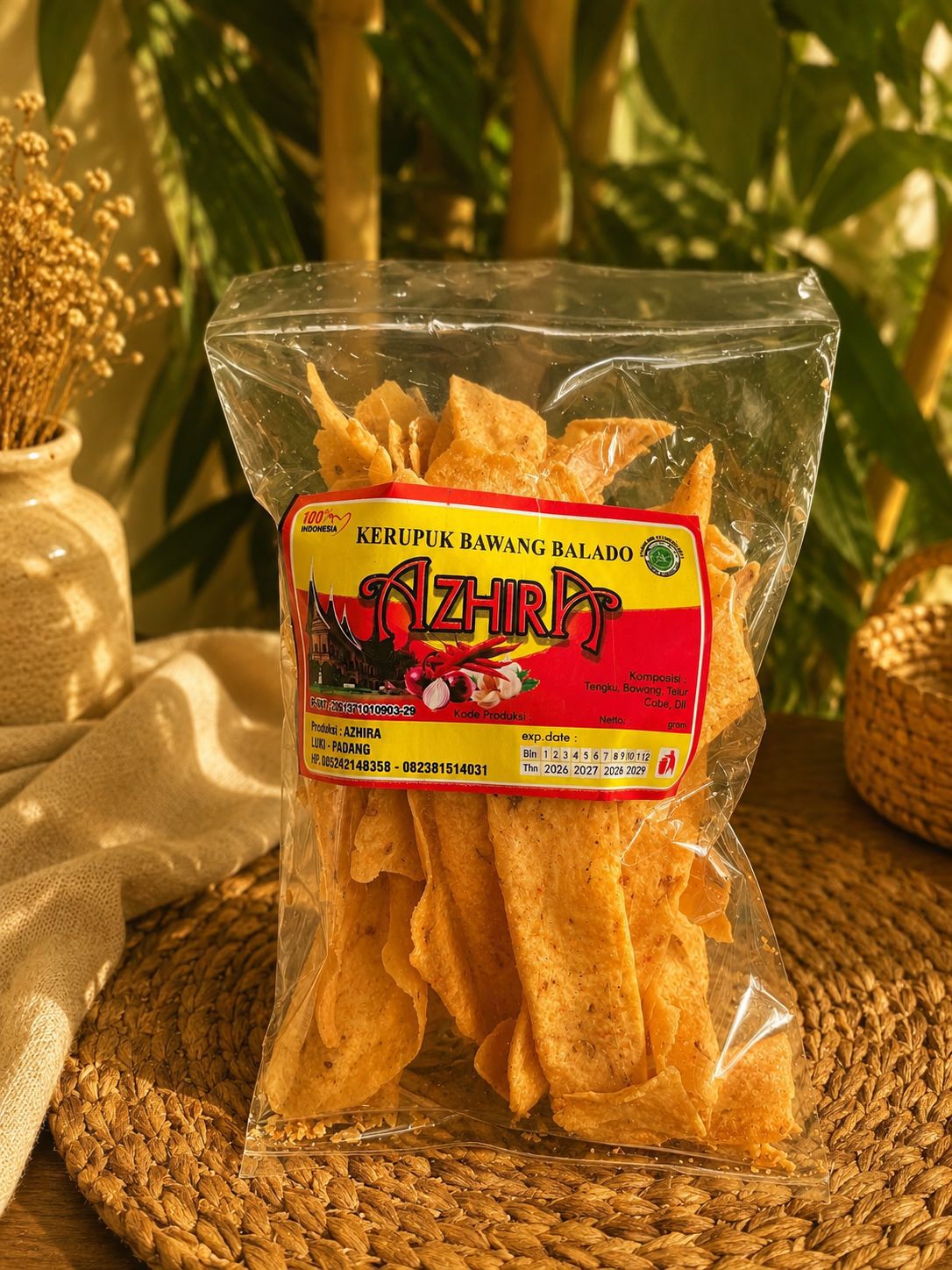 kerupuk bawang balado