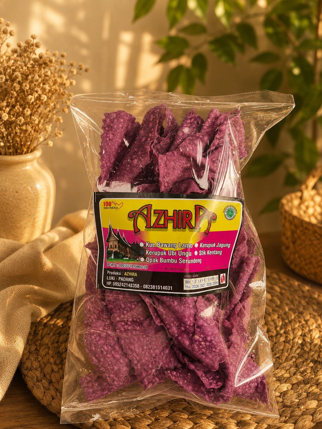 kerupuk ubi ungu